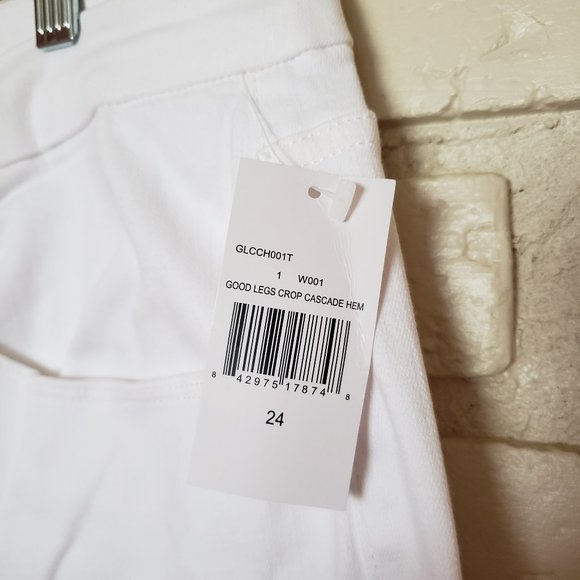 Good American Good Legs Crop Cascade Hem Jeans - Picture 4 of 14